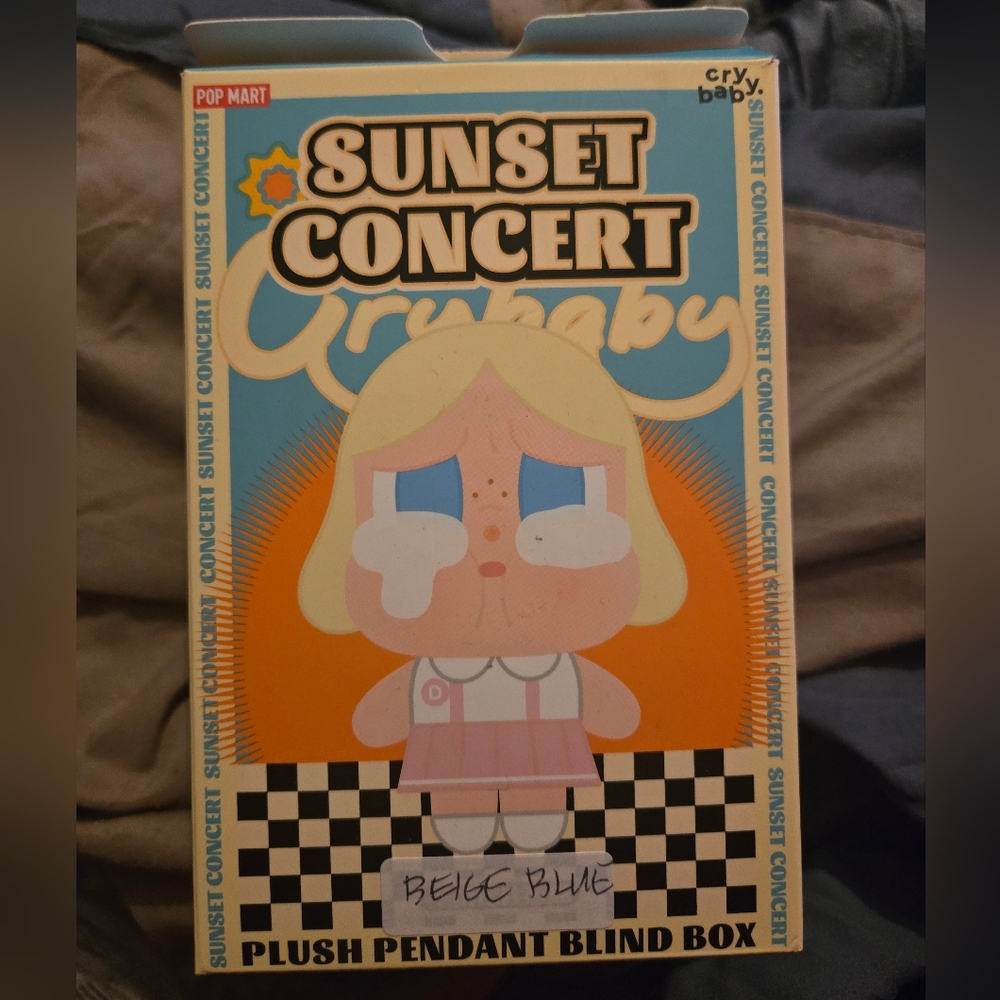 Sunset Concert Crybaby Plush Confirmed Beige Blue From Popmart